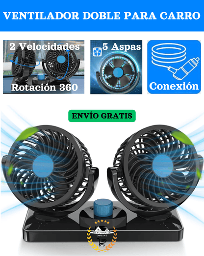 Ventilador doble para carro